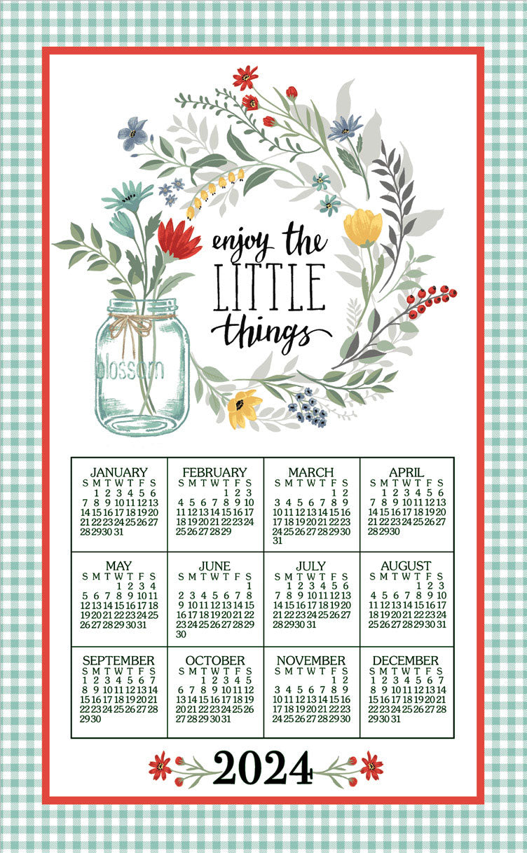 2024 Blooming Thought Calendar Towel