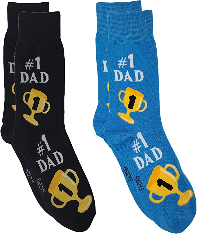 BLACK #1 DAD MENS SOCKS