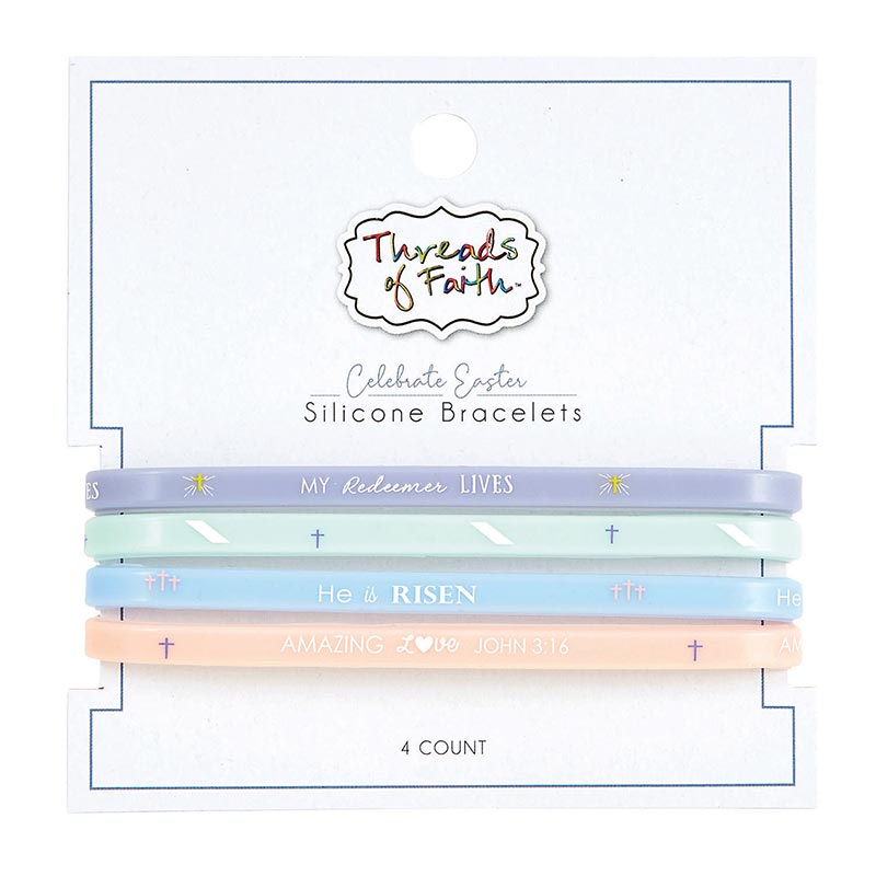 Bracelet Set of 4- Easter Silicone