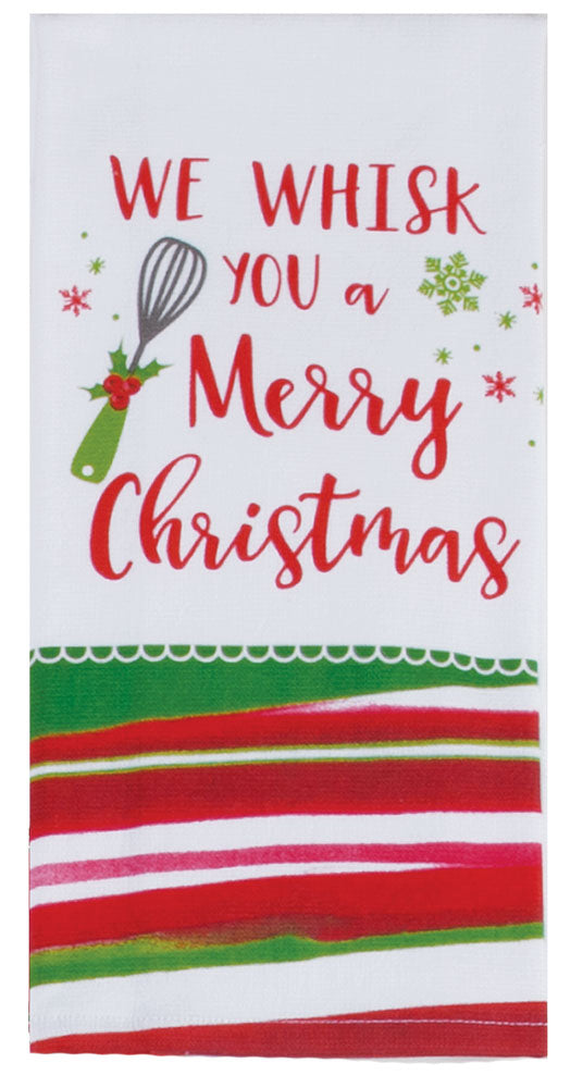 Christmas Tranquility We Whisk You Dual Purpose Terry Towel