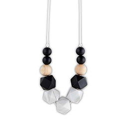 BLACK MARBLE SILICONE NECKLACE