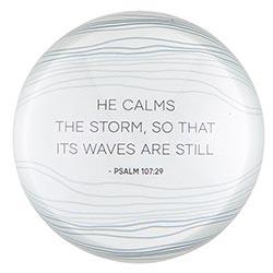 PSALM 107 GLASS DOME PAPERWEIGHT