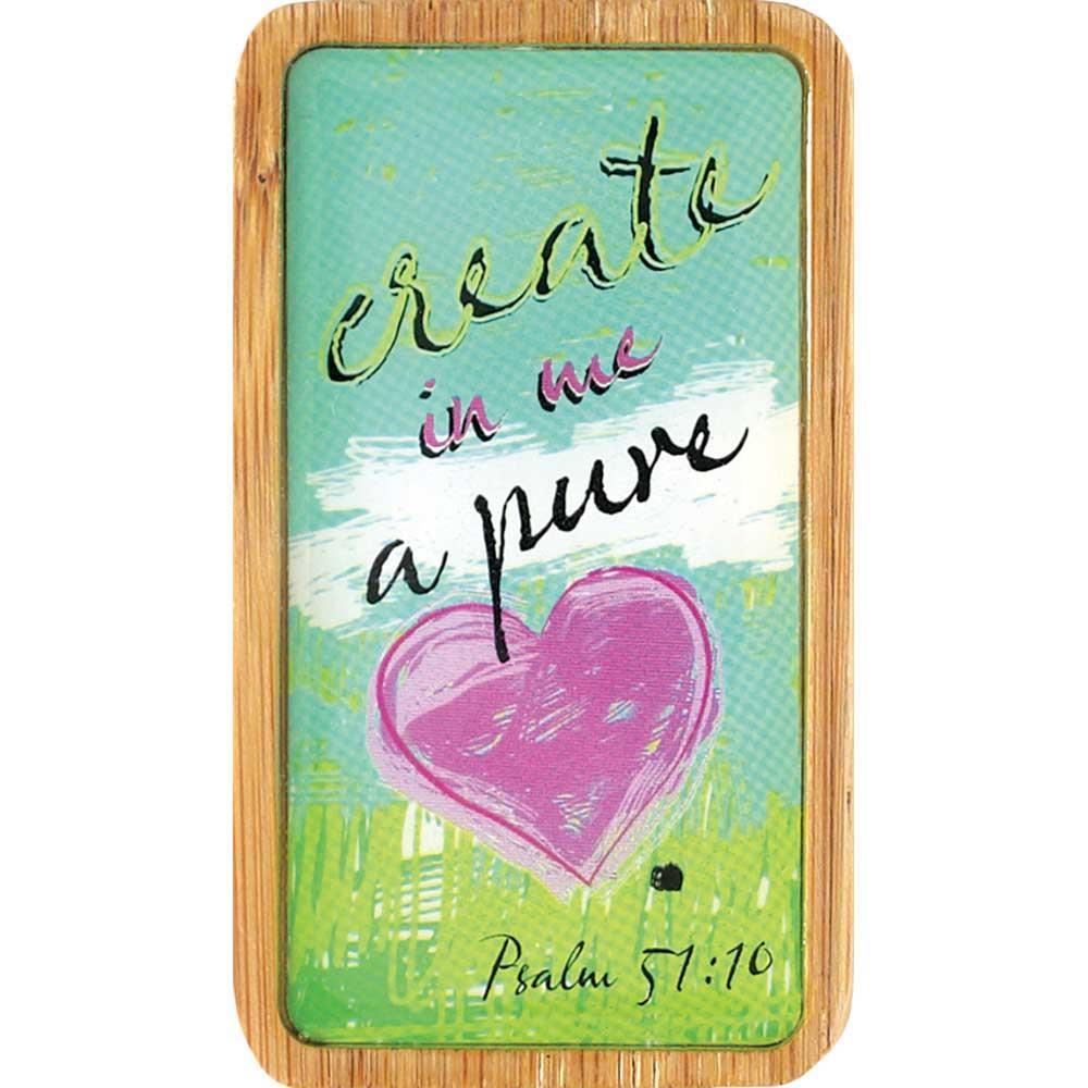 Psalm 51:10 Bamboo Magnet