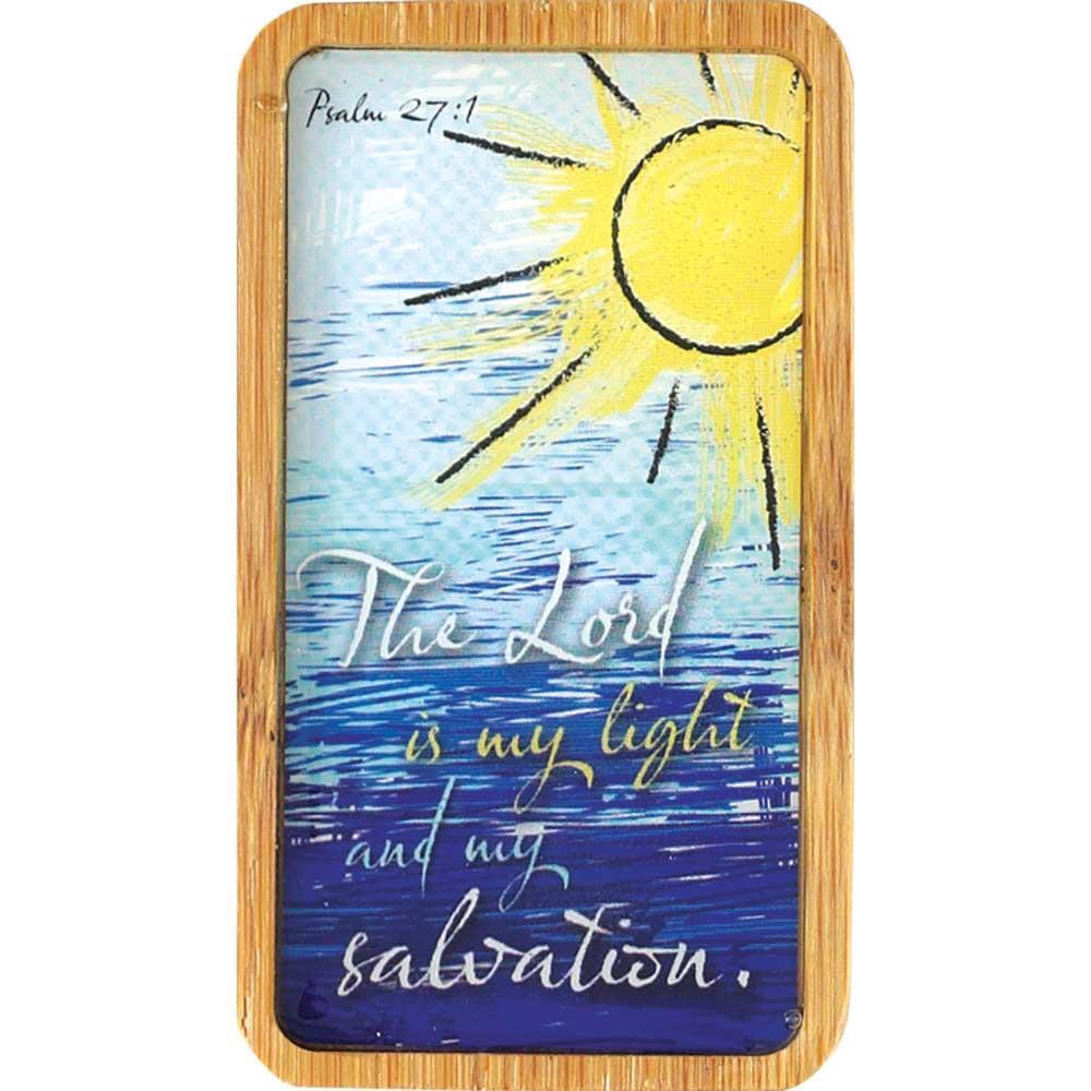 Psalm 27:1 Bamboo Magnet
