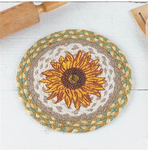 SUNFLOWER 10" JUTE TRIVET