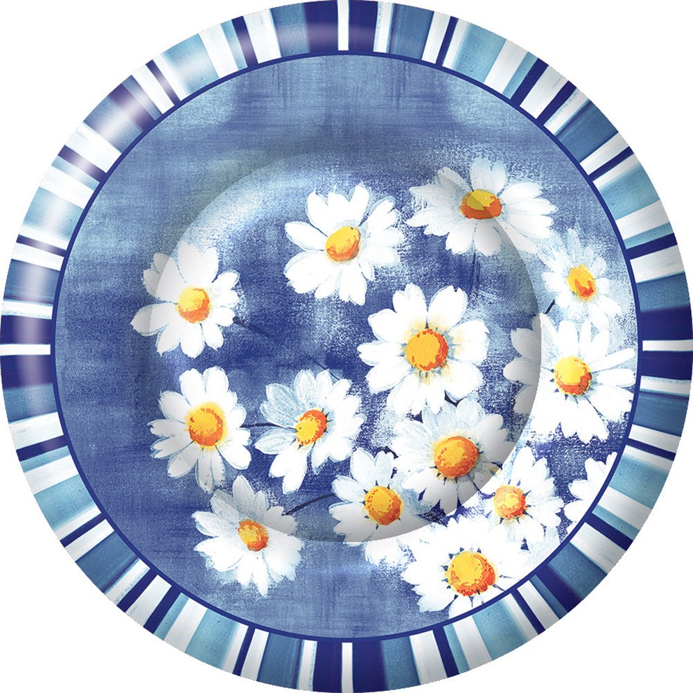BLUE DAISY 10.5" PAPER PLATES