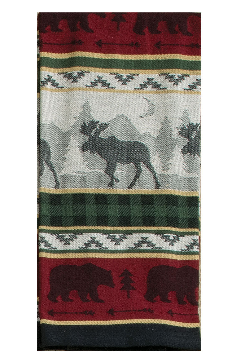 Woodland Moose Jacquard Towel