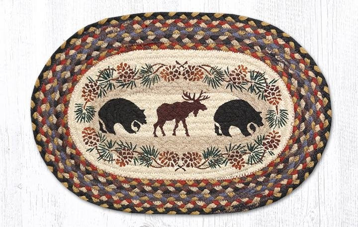 Bear Moose 13"X19" Jute Placemat