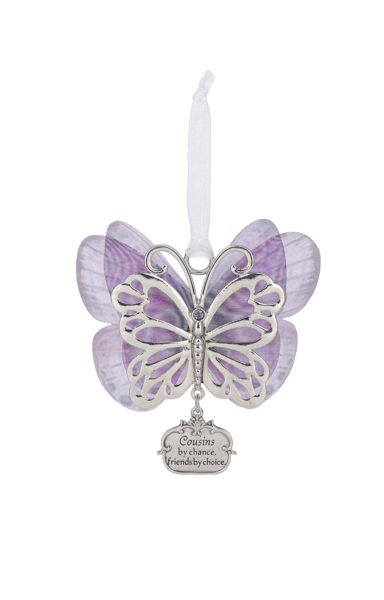 Cousins By Chance Butterfly Ornament