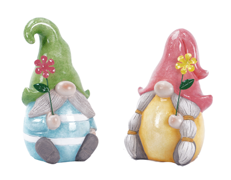 Springtime Gnome Figurine - Asst