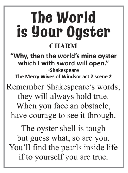 Oyster Pocket Charm