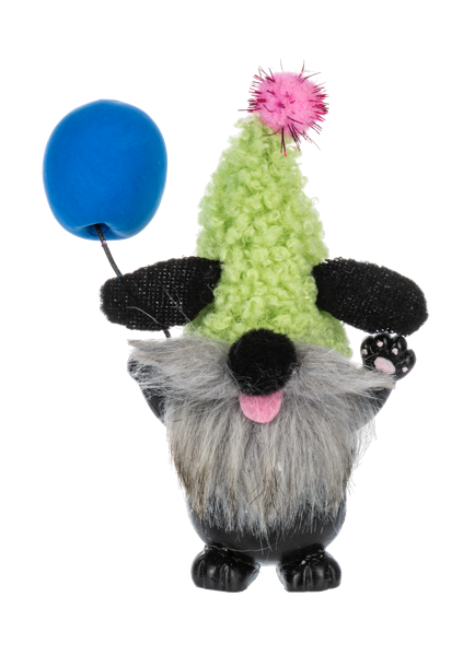 Blue Hat Dog Gnome Figurine
