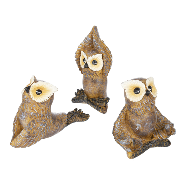 Yoga Owl Figurine