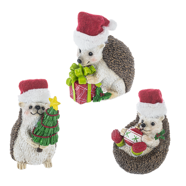Holiday Hedgehog Figurine