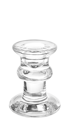 3.2" Glass Bamboo Taper Holder