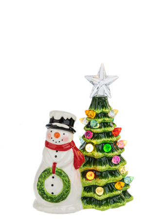 5" Snowman Tree Mini Led