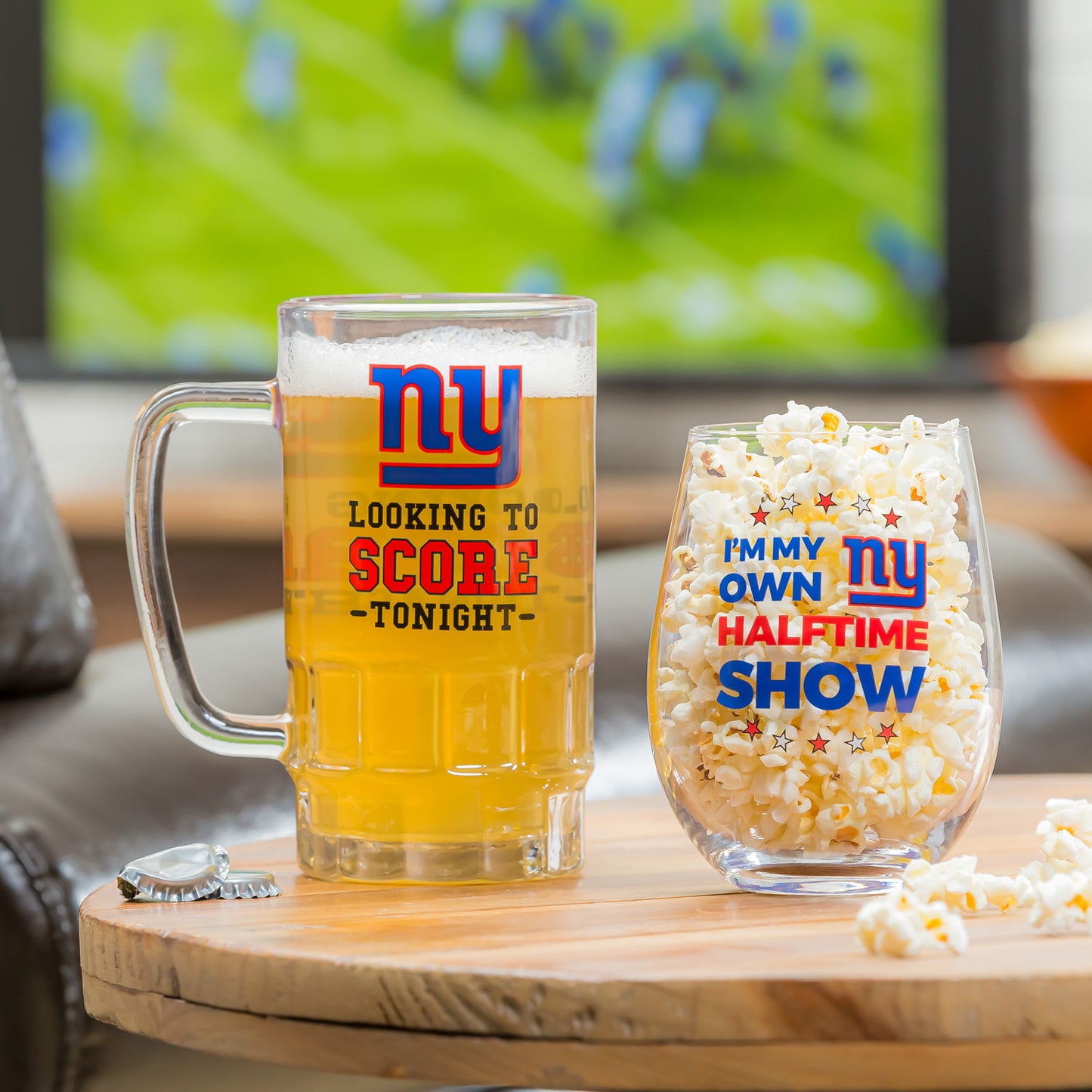 NY GIANTS BEER AND WINE GIFT SET
