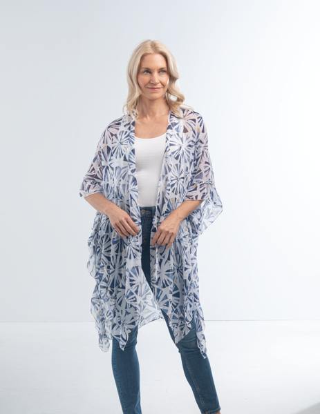 Navy Abstract Circle Wrap