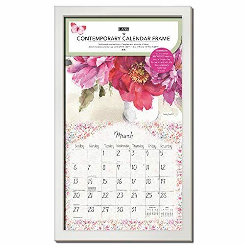 White Contemp Calendar Frame