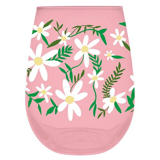 20 Oz Daisies Stemless Wine Glass