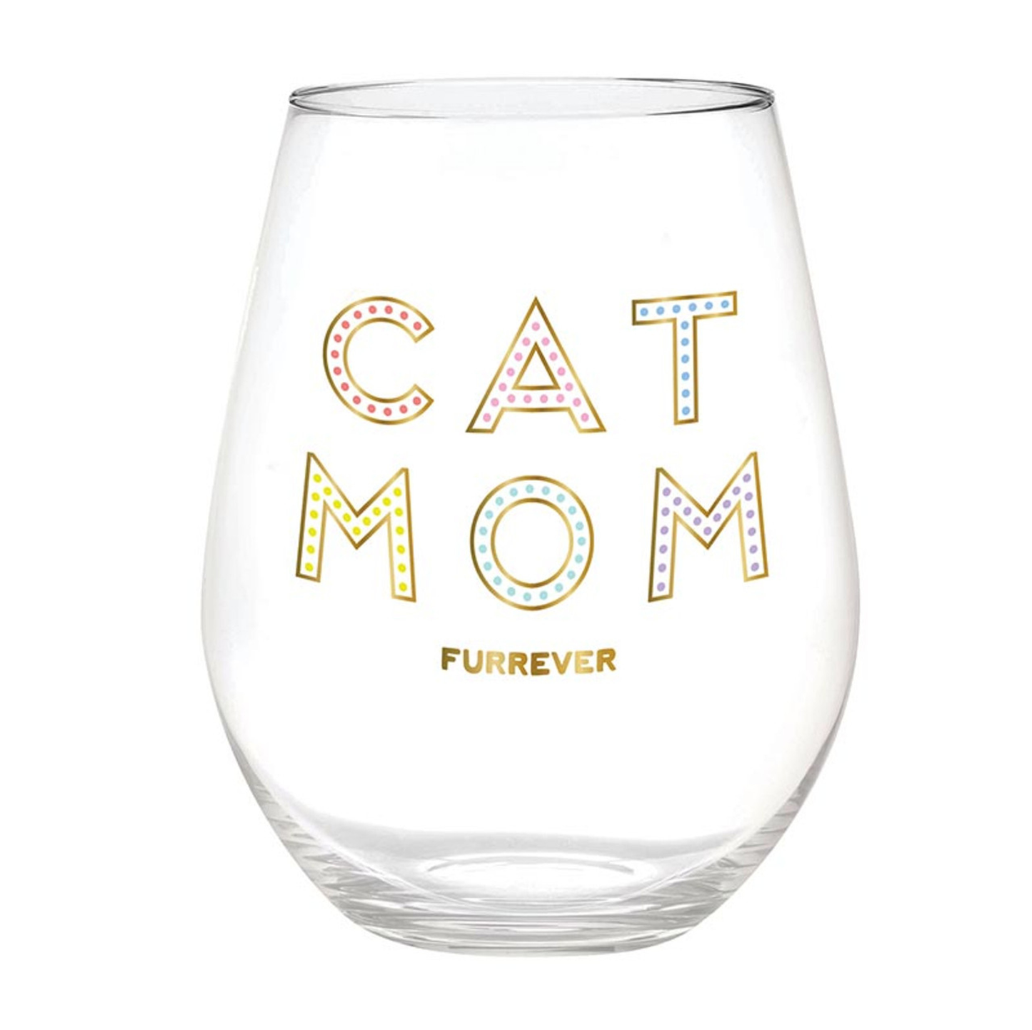 Cat Mom 30OZ Stemless Wine Glass