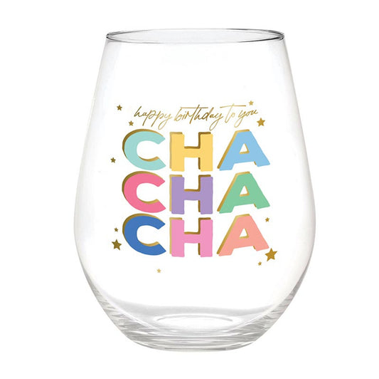 Stemless 20OZ Cha Cha Cha Wine Glass