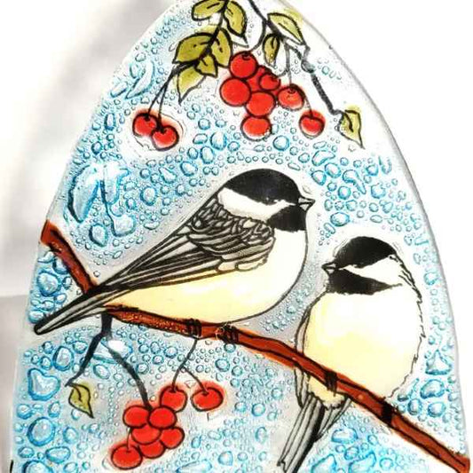 Chickadee Glass Nightlight