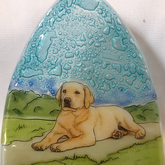 Yellow Lab Glass Nightlight