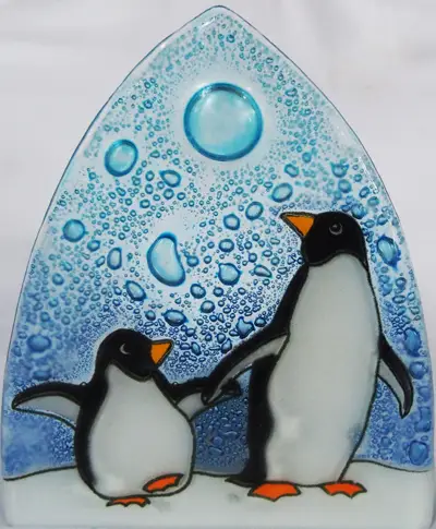 Penguins Glass Nightlight