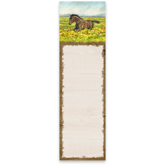 HORSE IN FIELD LIST PAD