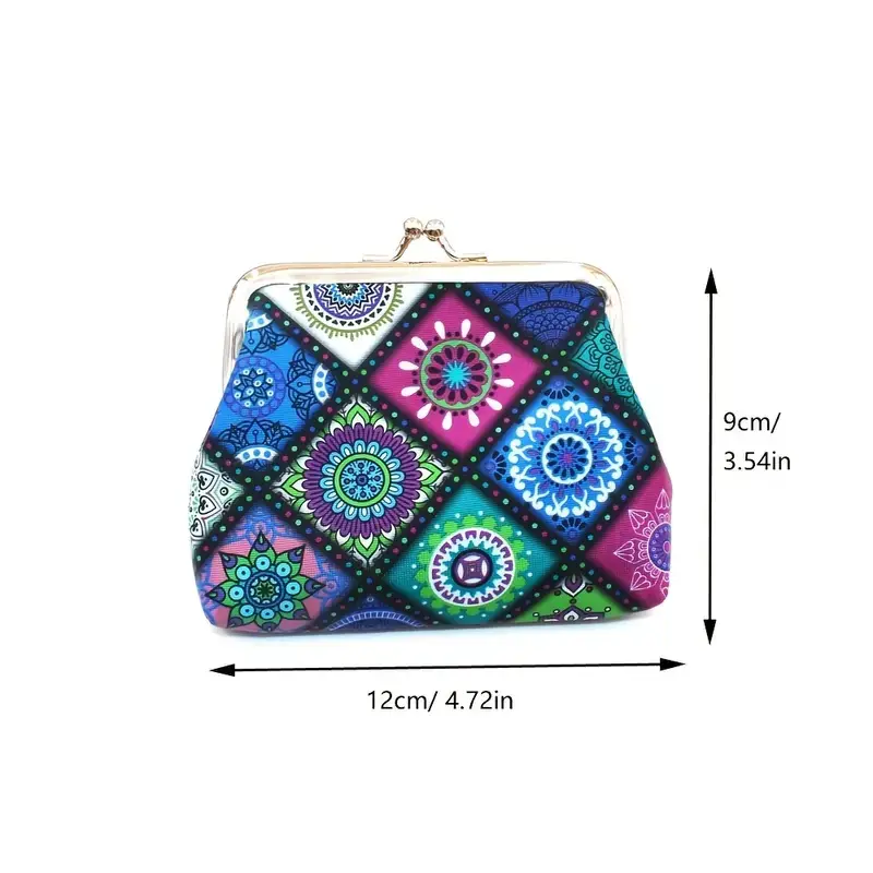 Vintage Style Blues Mandala Coin Purse