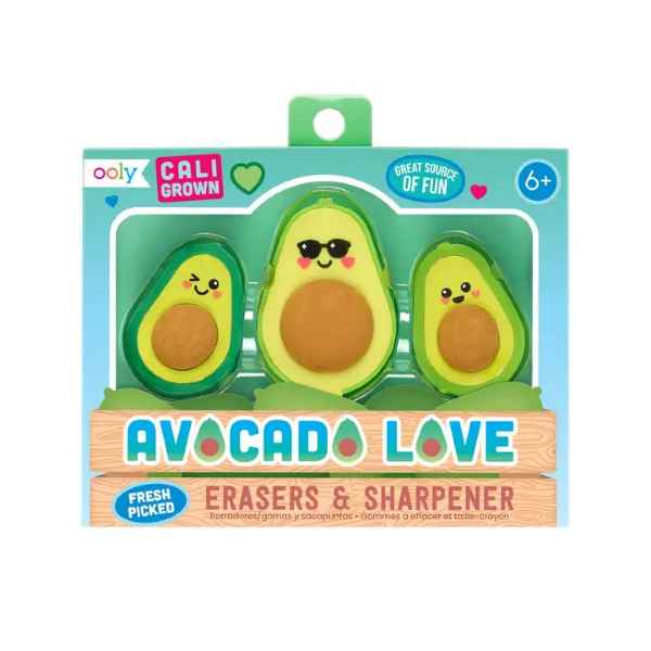 Avacado Erasers and Sharpener