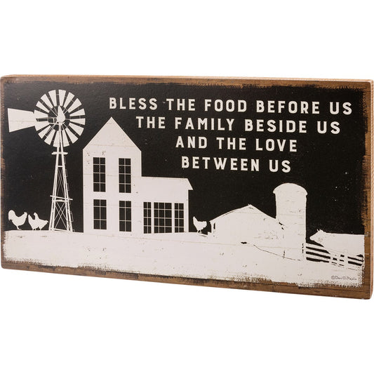 FOOD BEFORE US BOX SIGN