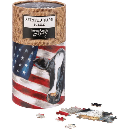 COW AND FLAG PUZZLE