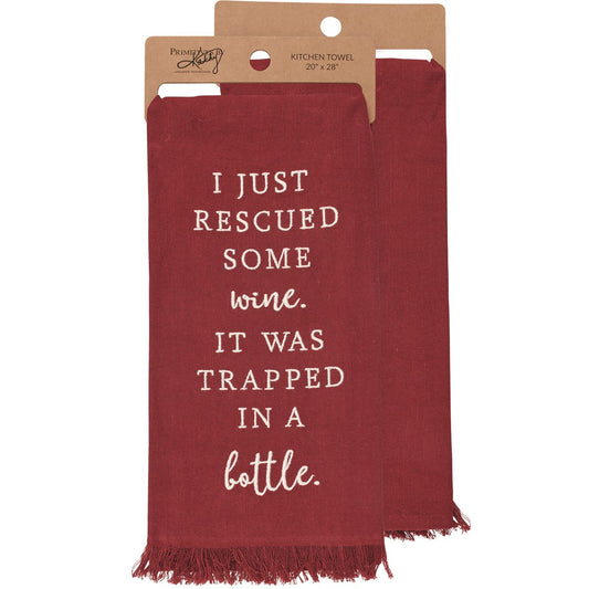 RESCUED WINE KITCHEN TOWEL