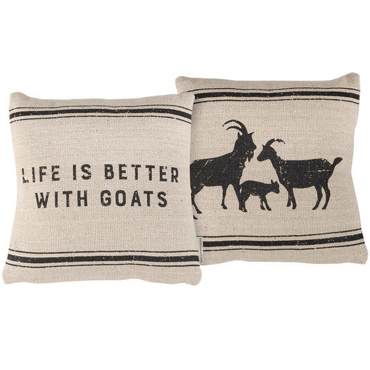 LIFE IS BETTER WITH GOATS PILLOW