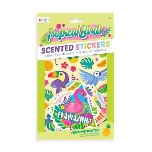 Tropical Bird Pineapple Scented Stickers
