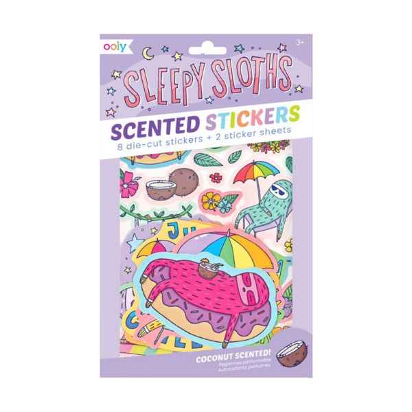 Sleepy Sloths Coconut Scented Stickers