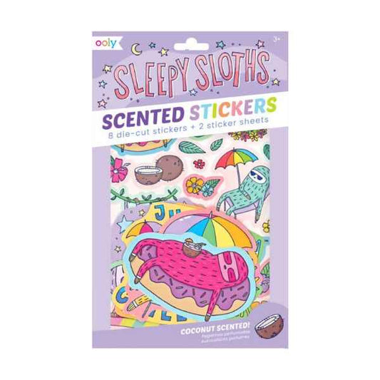 Sleepy Sloths Coconut Scented Stickers