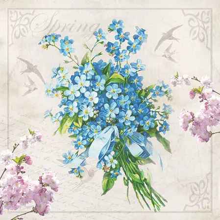 FORGET ME NOTS Beverage Napkin