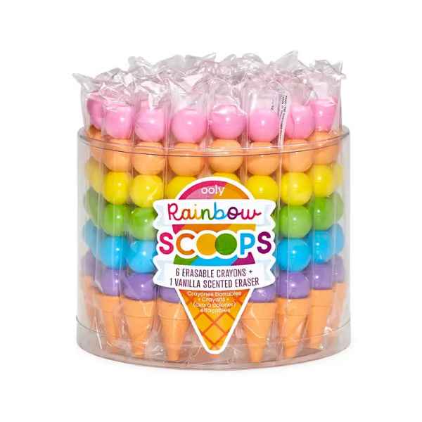 Rainbow Scoops Eraserable Crayons