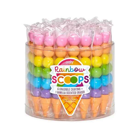 Rainbow Scoops Eraserable Crayons
