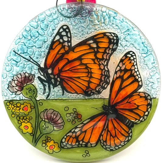 Butterflies Glass Suncatcher