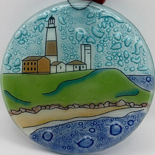 Lighthouse Glass Suncatcher Ornament