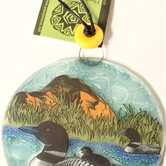 Loons Glass Suncatcher