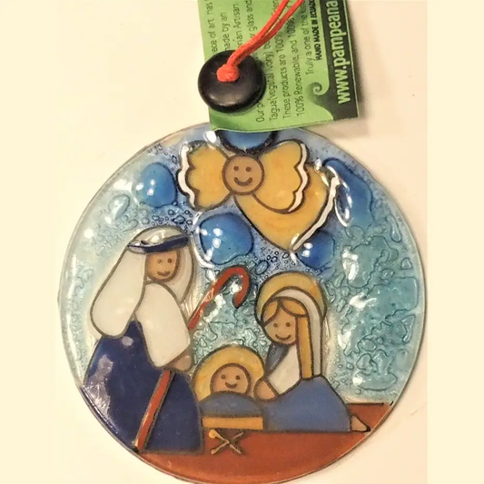 Nativity Glass Ornament