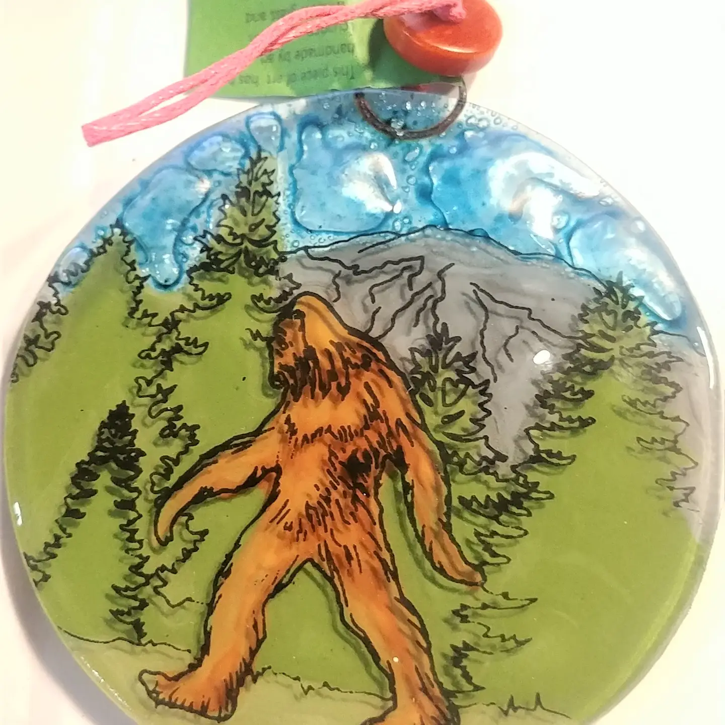 Bigfoot Glass Suncatcher