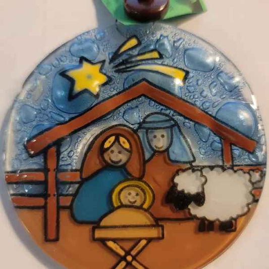 Nativity Suncatcher Ornament