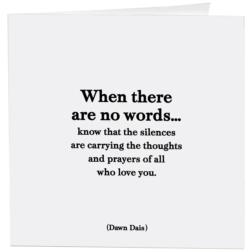 There Are No Words Sympathy Card