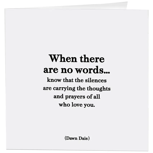 There Are No Words Sympathy Card
